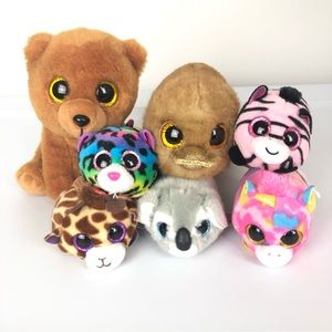Ty Beanie Baby/Boo Collectable Stuffed Animal Set of 7